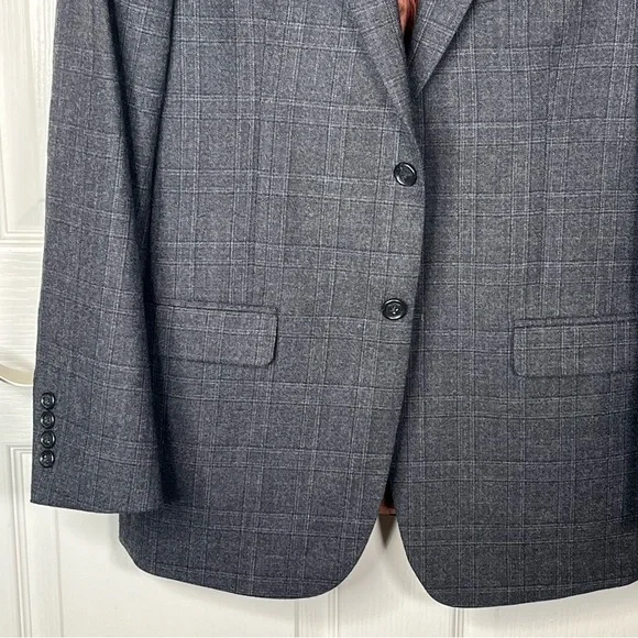 Jos. A Bank Sz 40 R W Gray Wool Two ButtonBlazer Sport Coat Suit Jacket